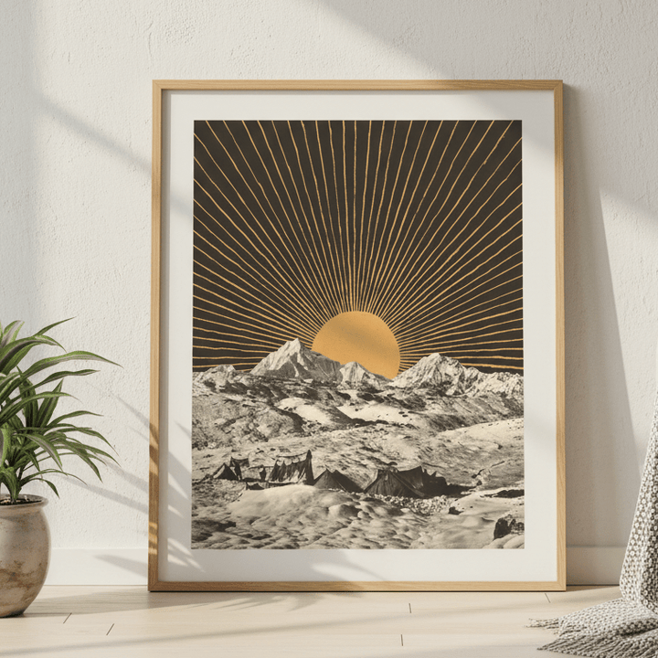 Golden Hour Mountainscape by Florent Bodart wall - art - picture - poster
