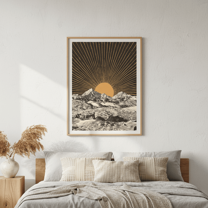 Golden Hour Mountainscape by Florent Bodart wall - art - picture - poster