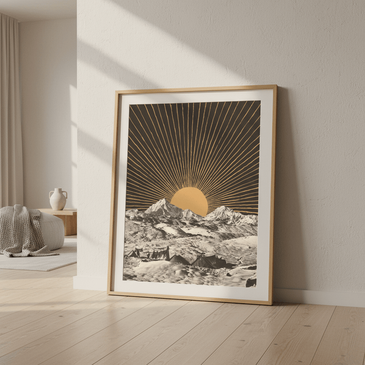 Golden Hour Mountainscape by Florent Bodart wall - art - picture - poster