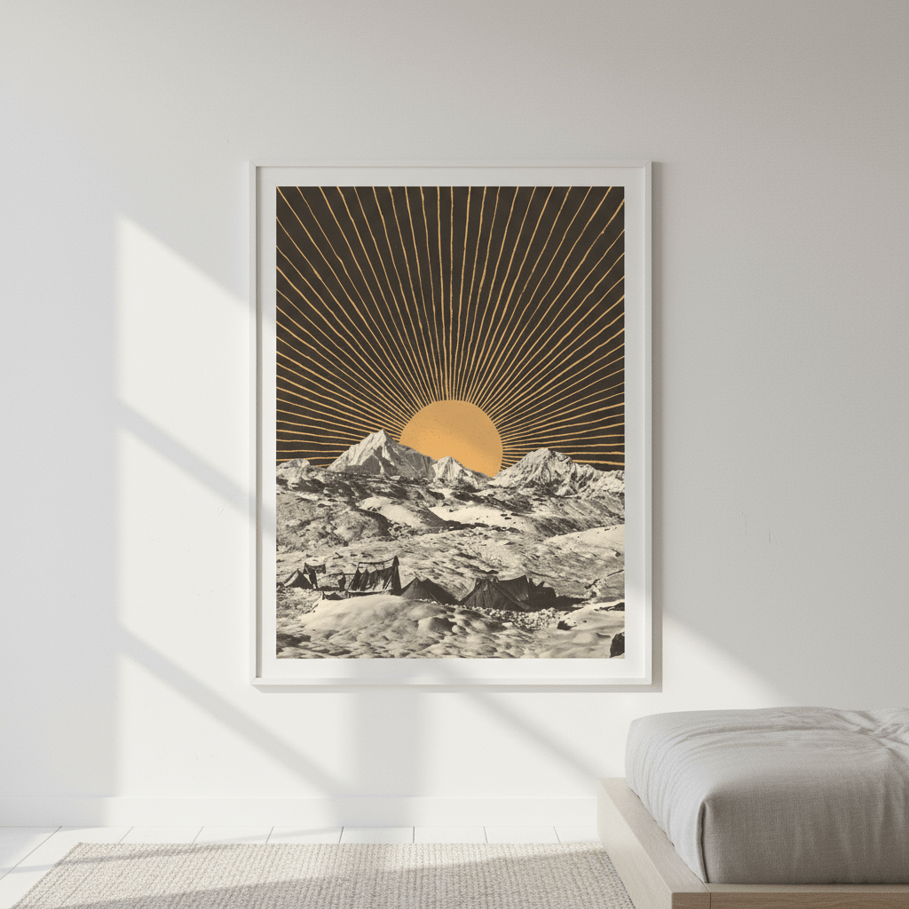Golden Hour Mountainscape by Florent Bodart wall - art - picture - poster