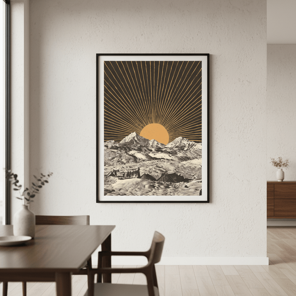 Golden Hour Mountainscape by Florent Bodart wall - art - picture - poster