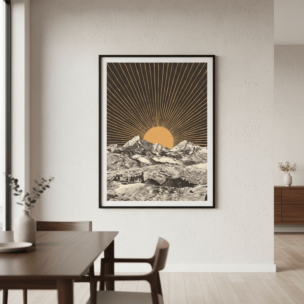 Golden Hour Mountainscape by Florent Bodart wall - art - picture - poster