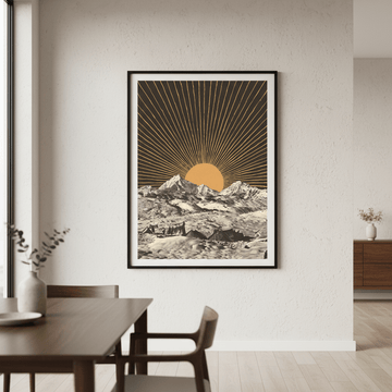 Golden Hour Mountainscape by Florent Bodart wall - art - picture - poster