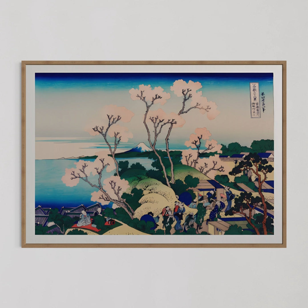 Goten-Yama Hill Wall Art by Katsushika Hokusai - Style My Wall,frame