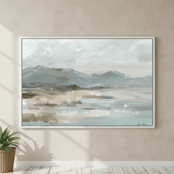 Gray Beige Seascape by Julia Cheney | Art & Canvas Print