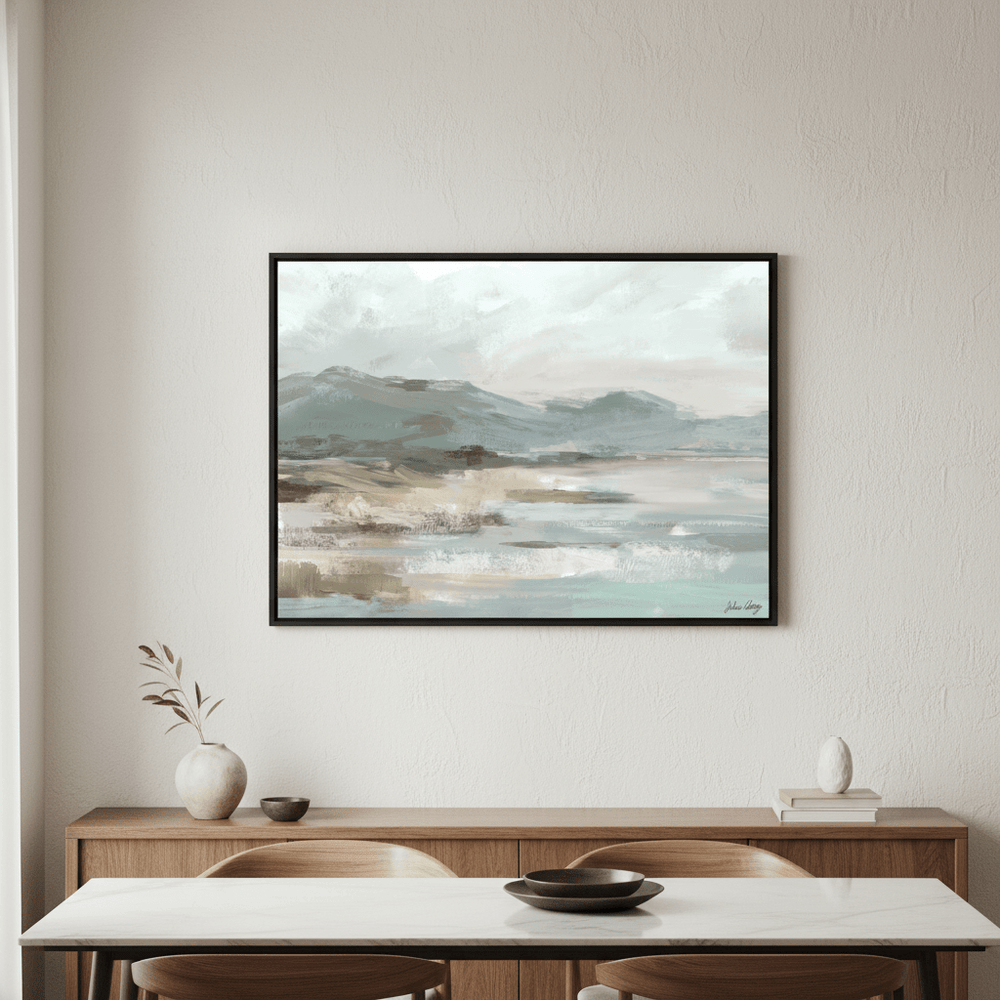 Gray Beige Seascape by Julia Cheney wall - art - picture - poster