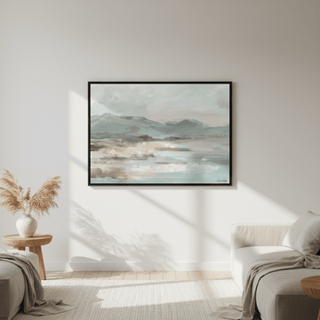 Gray Beige Seascape by Julia Cheney wall - art - picture - poster