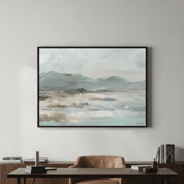 Gray Beige Seascape by Julia Cheney wall - art - picture - poster