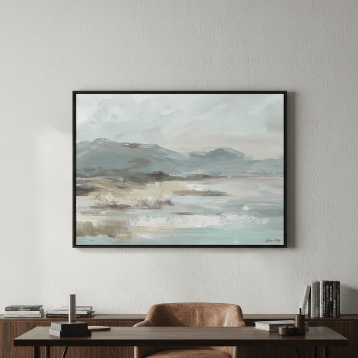 Gray Beige Seascape by Julia Cheney wall - art - picture - poster