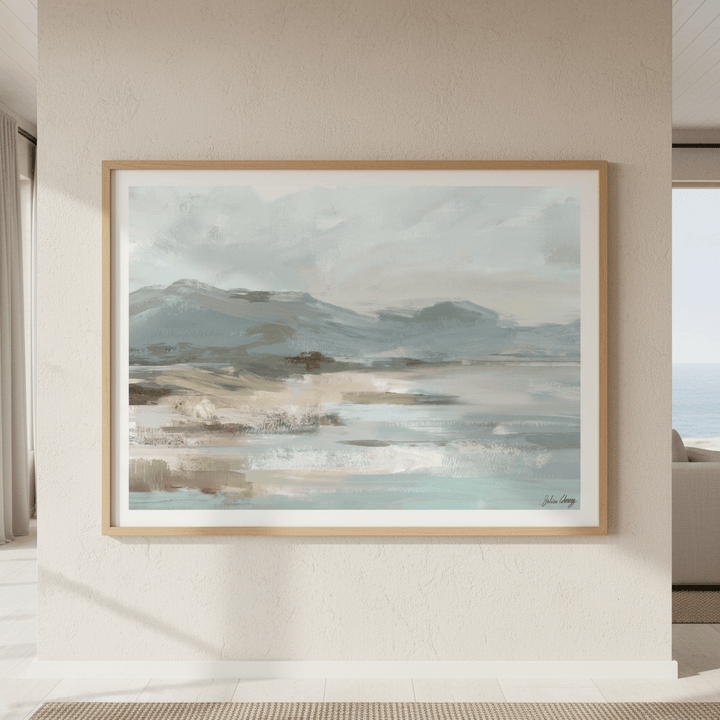 Gray Beige Seascape by Julia Cheney wall - art - picture - poster