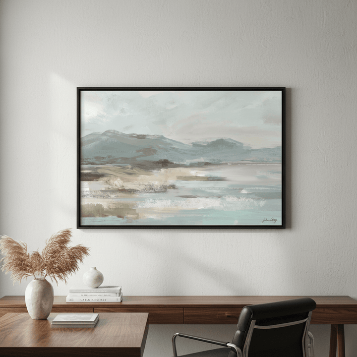Gray Beige Seascape by Julia Cheney wall - art - picture - poster