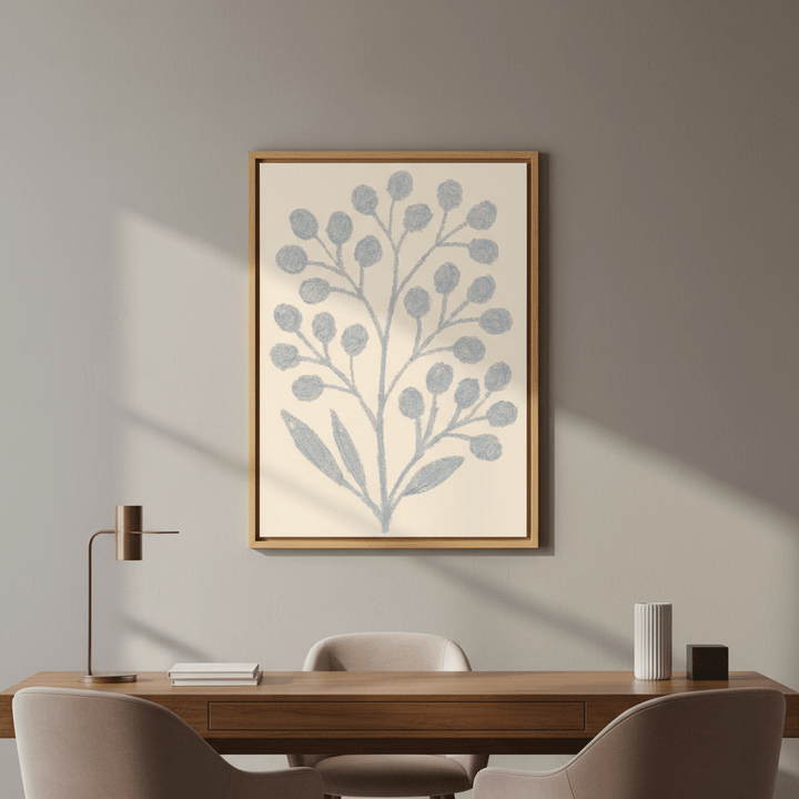 Gray Branch with Berries by Silvia Visscher wall - art - picture - poster