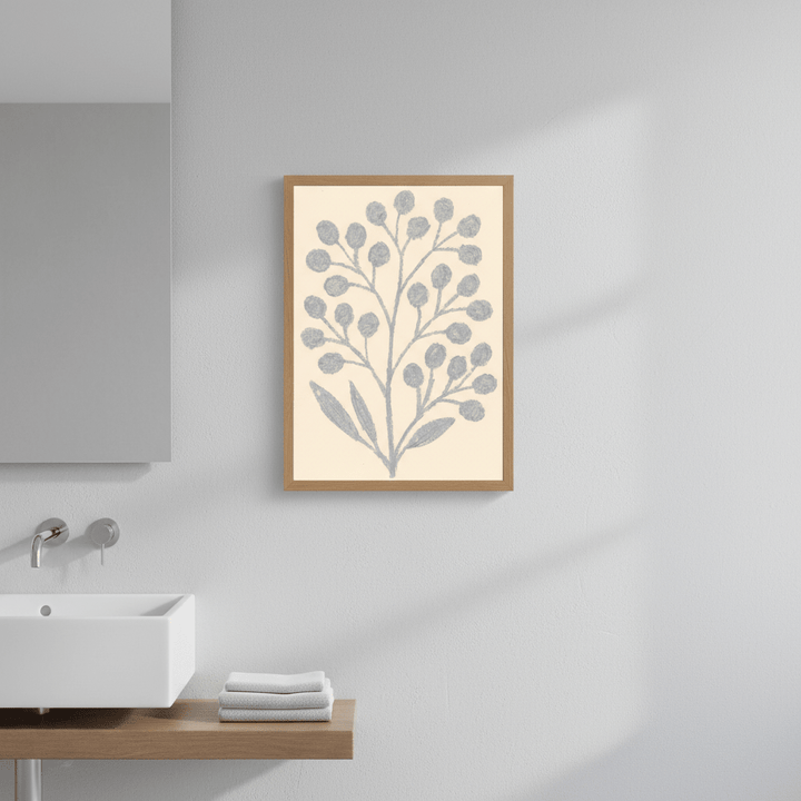 Gray Branch with Berries by Silvia Visscher wall - art - picture - poster