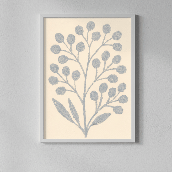 Gray Branch with Berries by Silvia Visscher wall - art - picture - poster