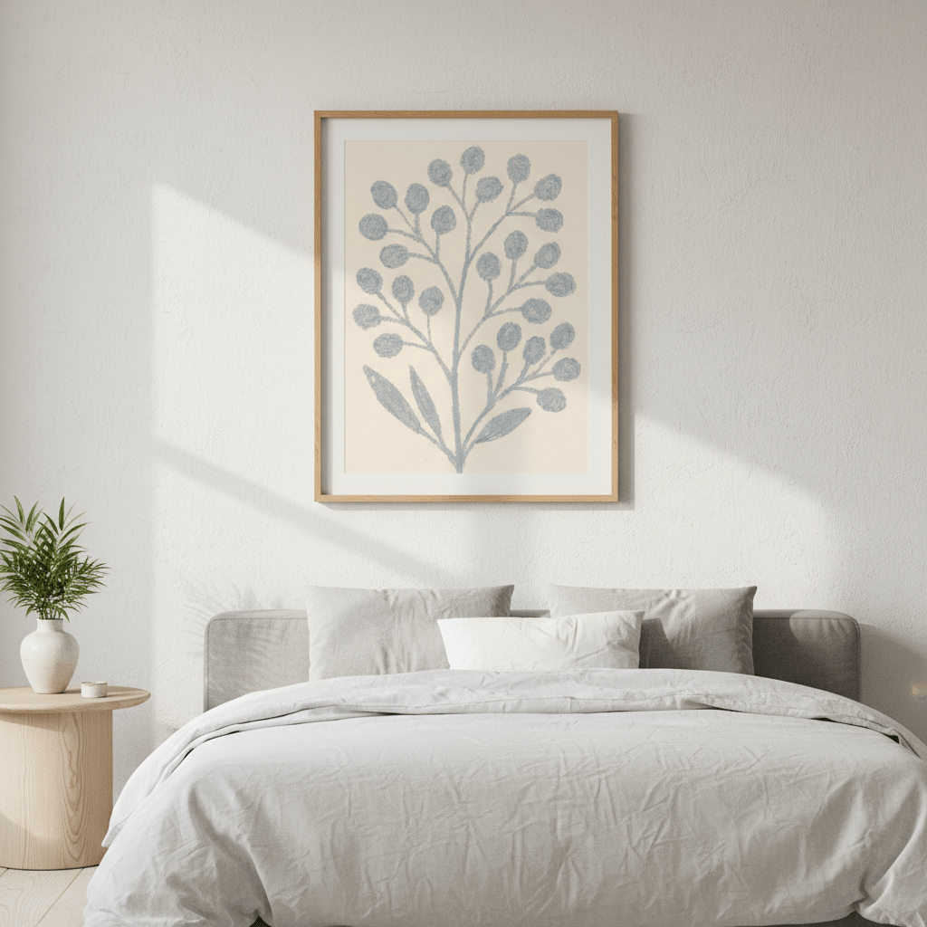 Gray Branch with Berries by Silvia Visscher wall - art - picture - poster