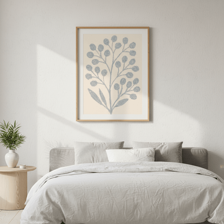 Gray Branch with Berries by Silvia Visscher wall - art - picture - poster