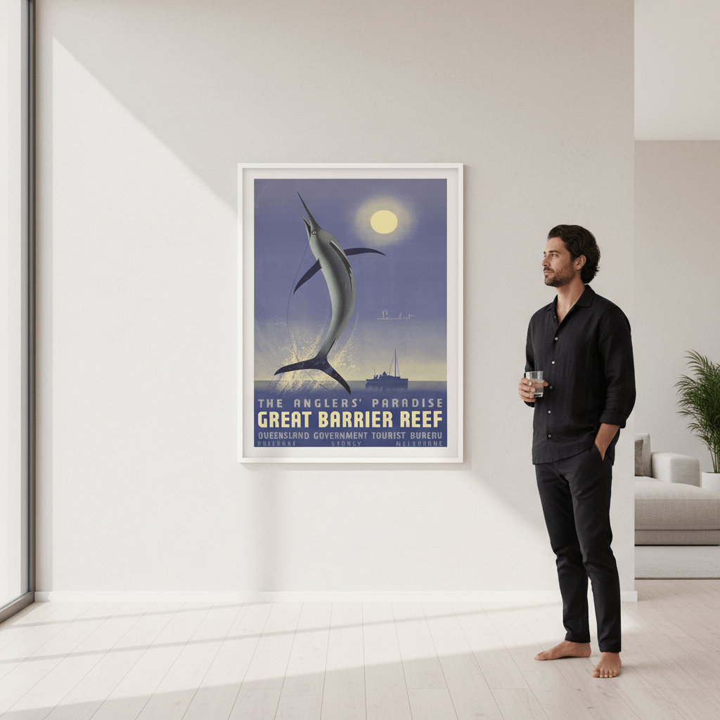 Great Barrier Reef Vintage Wall Art Print wall - art - picture - poster