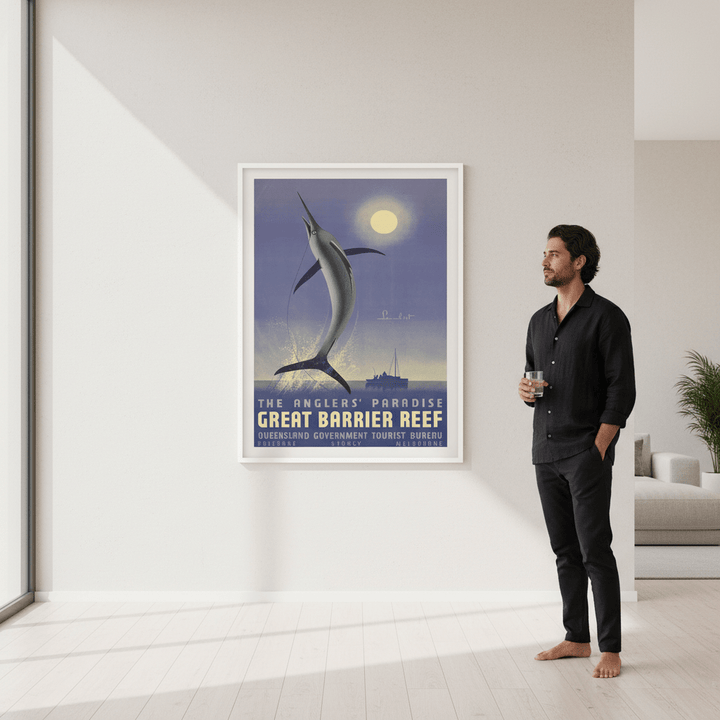 Great Barrier Reef Vintage Wall Art Print wall - art - picture - poster