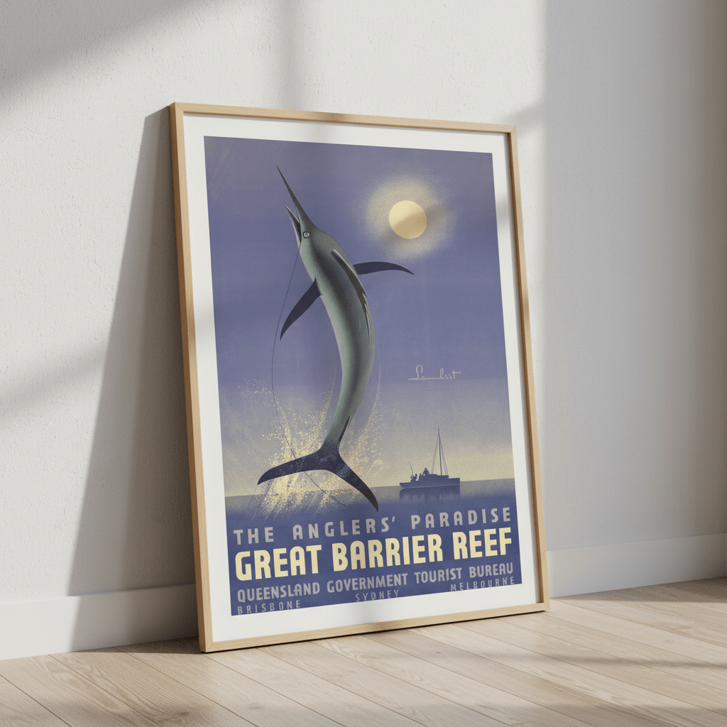Great Barrier Reef Vintage Wall Art Print wall - art - picture - poster