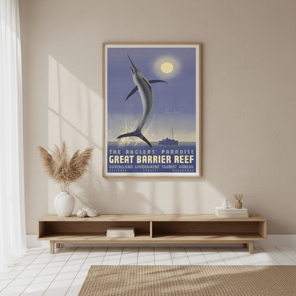 Great Barrier Reef Vintage Wall Art Print wall - art - picture - poster