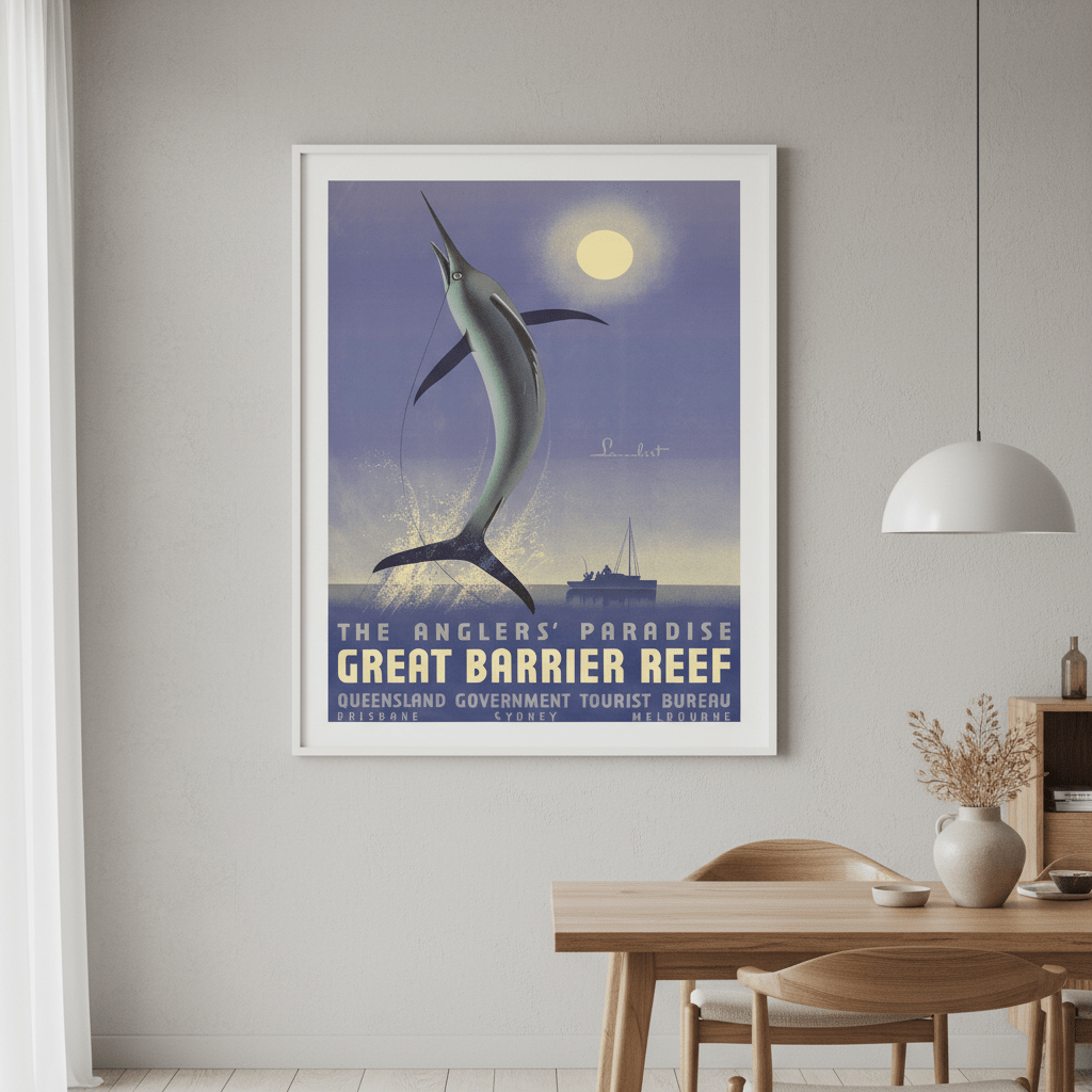 Great Barrier Reef Vintage Wall Art Print wall - art - picture - poster