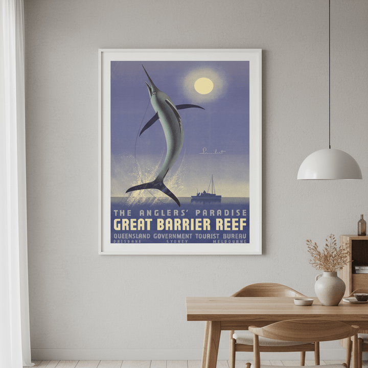 Great Barrier Reef Vintage Wall Art Print wall - art - picture - poster