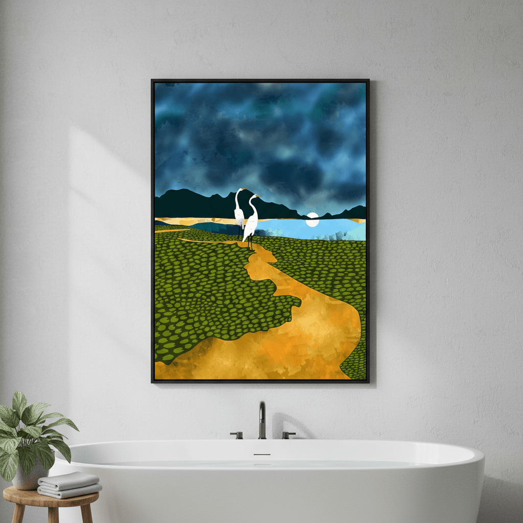 Great Egrets on Honeymoon Island by 83 Oranges wall - art - picture - poster