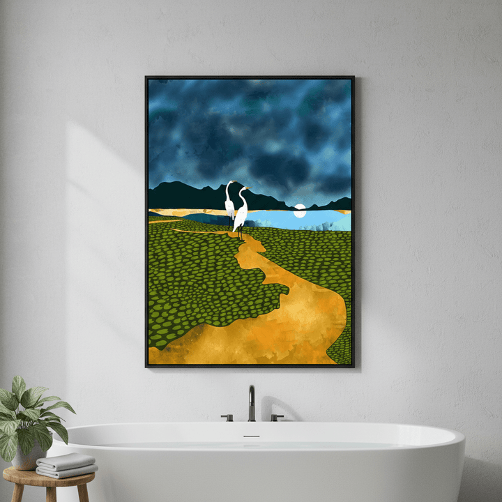 Great Egrets on Honeymoon Island by 83 Oranges wall - art - picture - poster