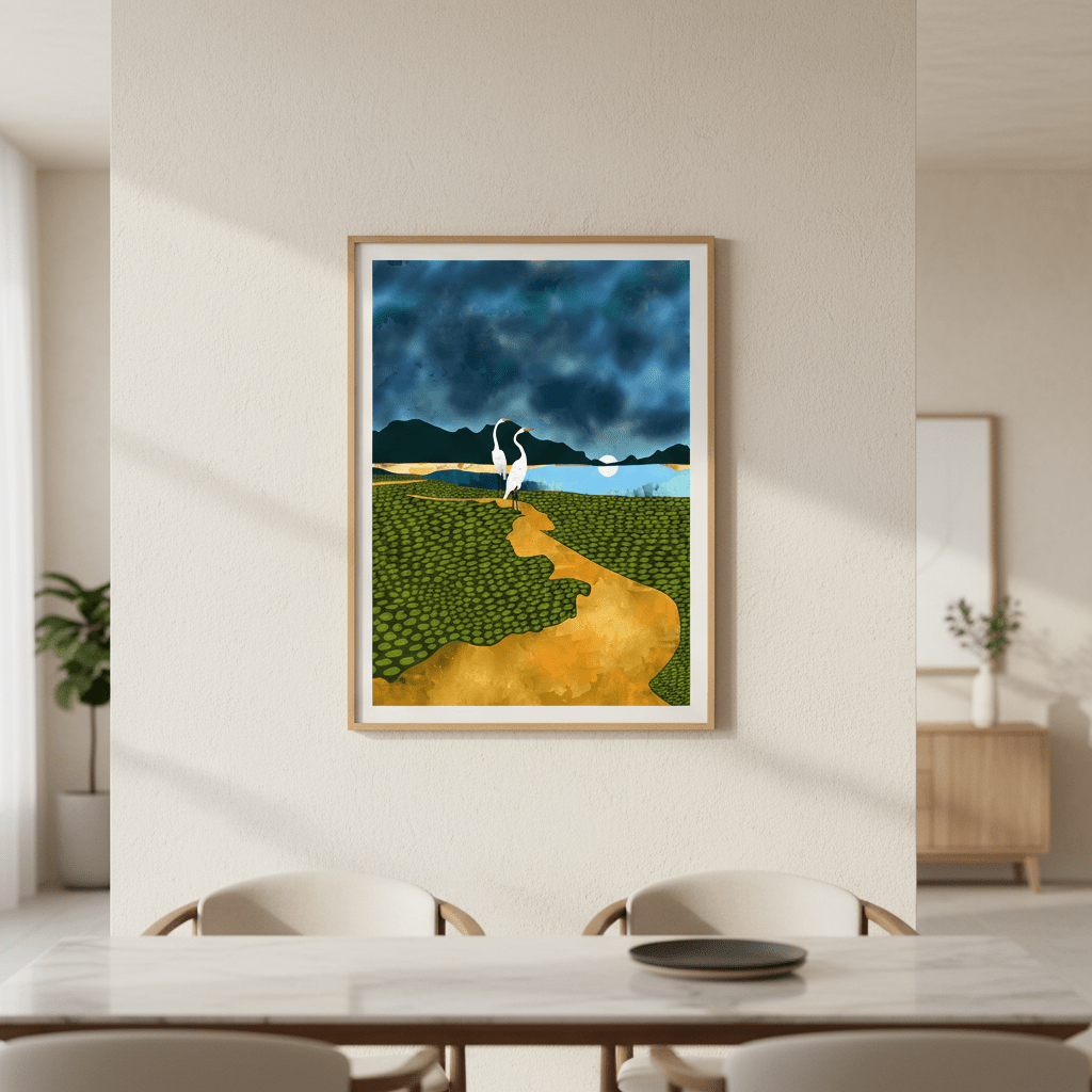 Great Egrets on Honeymoon Island by 83 Oranges wall - art - picture - poster