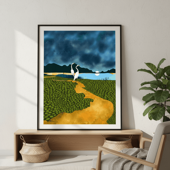 Great Egrets on Honeymoon Island by 83 Oranges wall - art - picture - poster