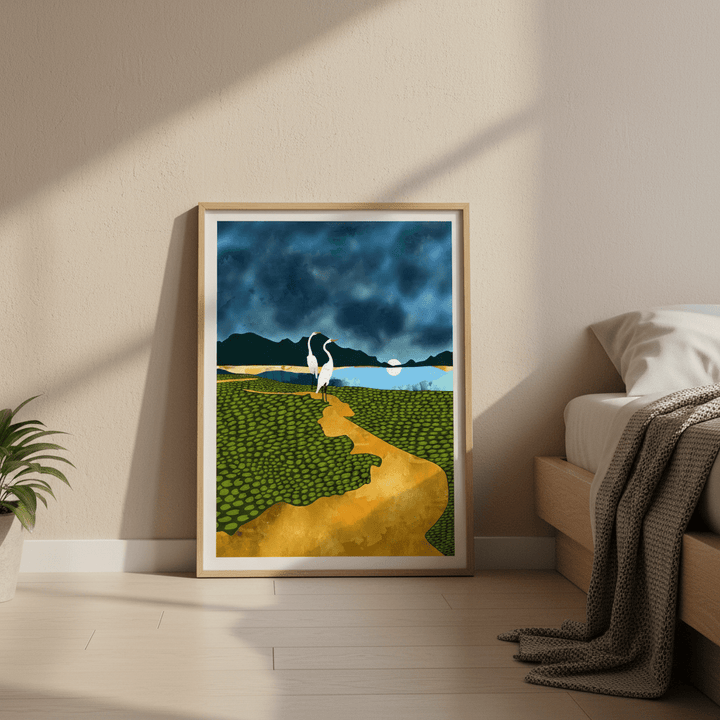 Great Egrets on Honeymoon Island by 83 Oranges wall - art - picture - poster
