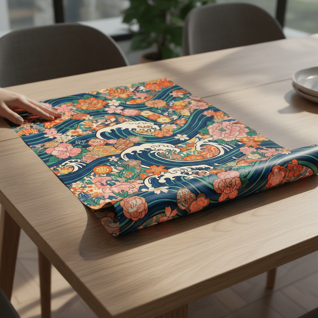 Great Wave of Infinite Blooms Japanese Wall Art wall - art - picture - poster