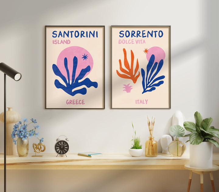 Greece and Italy Pair Prints - Style My Wall