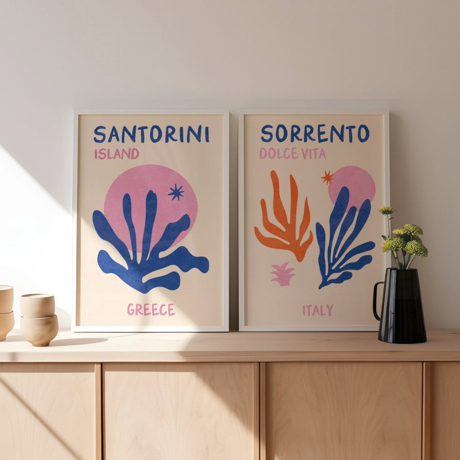Greece and Italy Pair Prints