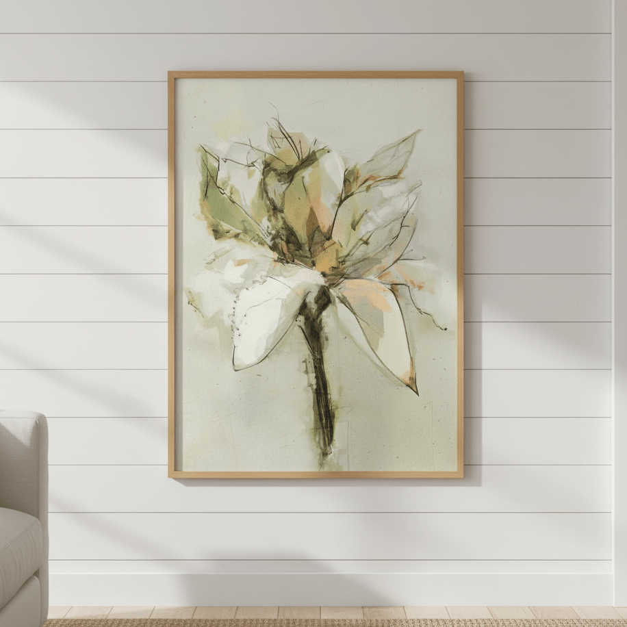 Green Bloom by Deer Muskeeter wall - art - picture - poster
