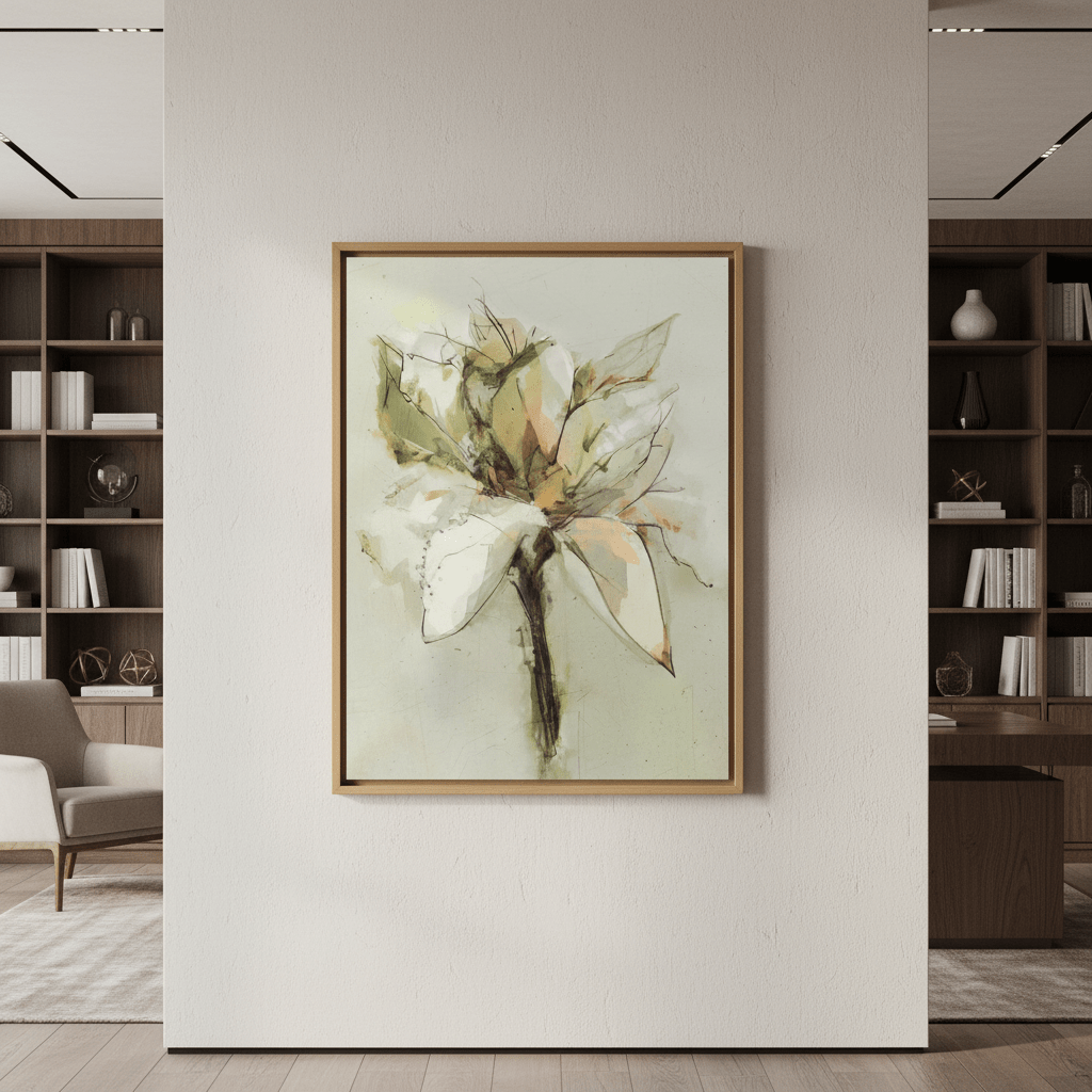 Green Bloom by Deer Muskeeter wall - art - picture - poster
