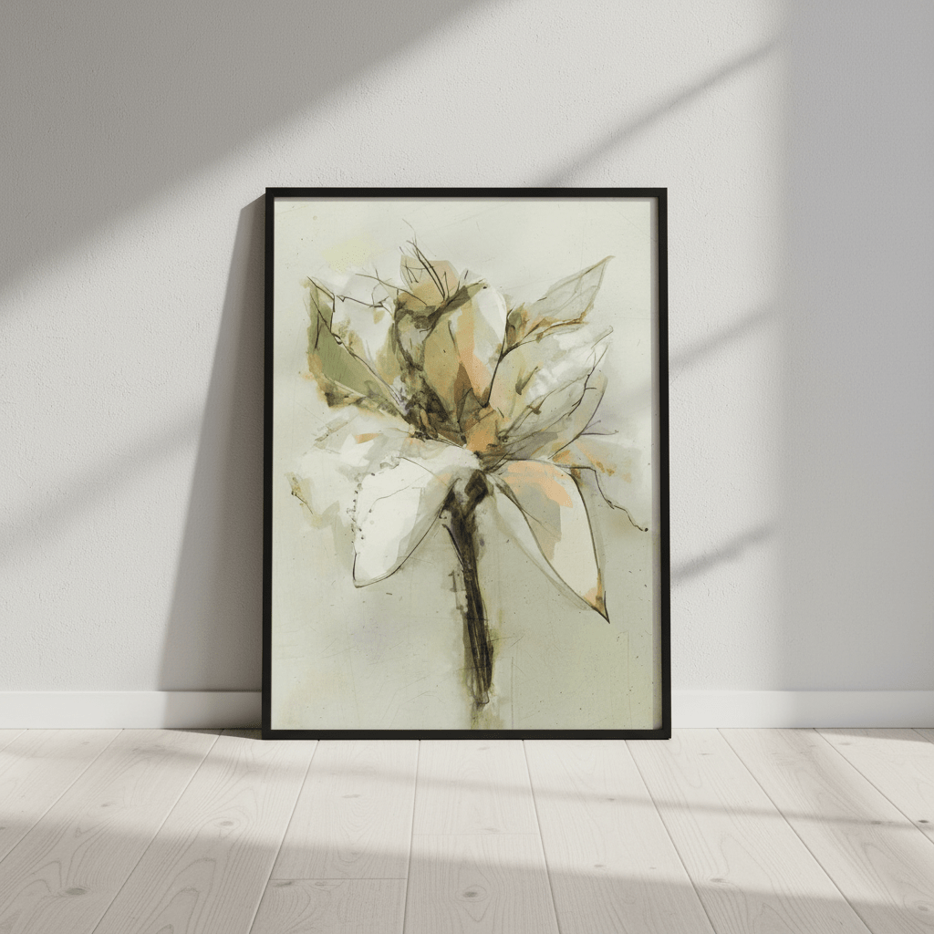 Green Bloom by Deer Muskeeter wall - art - picture - poster