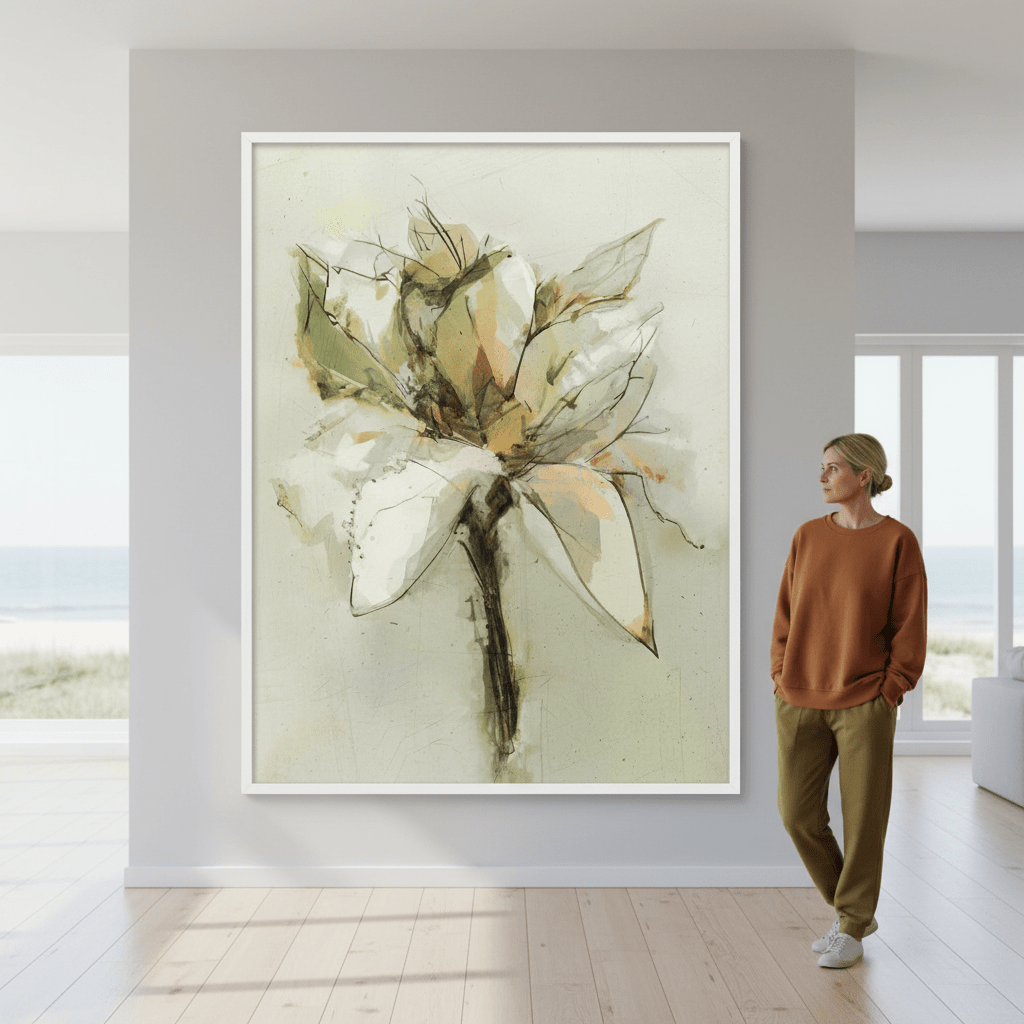 Green Bloom by Deer Muskeeter wall - art - picture - poster