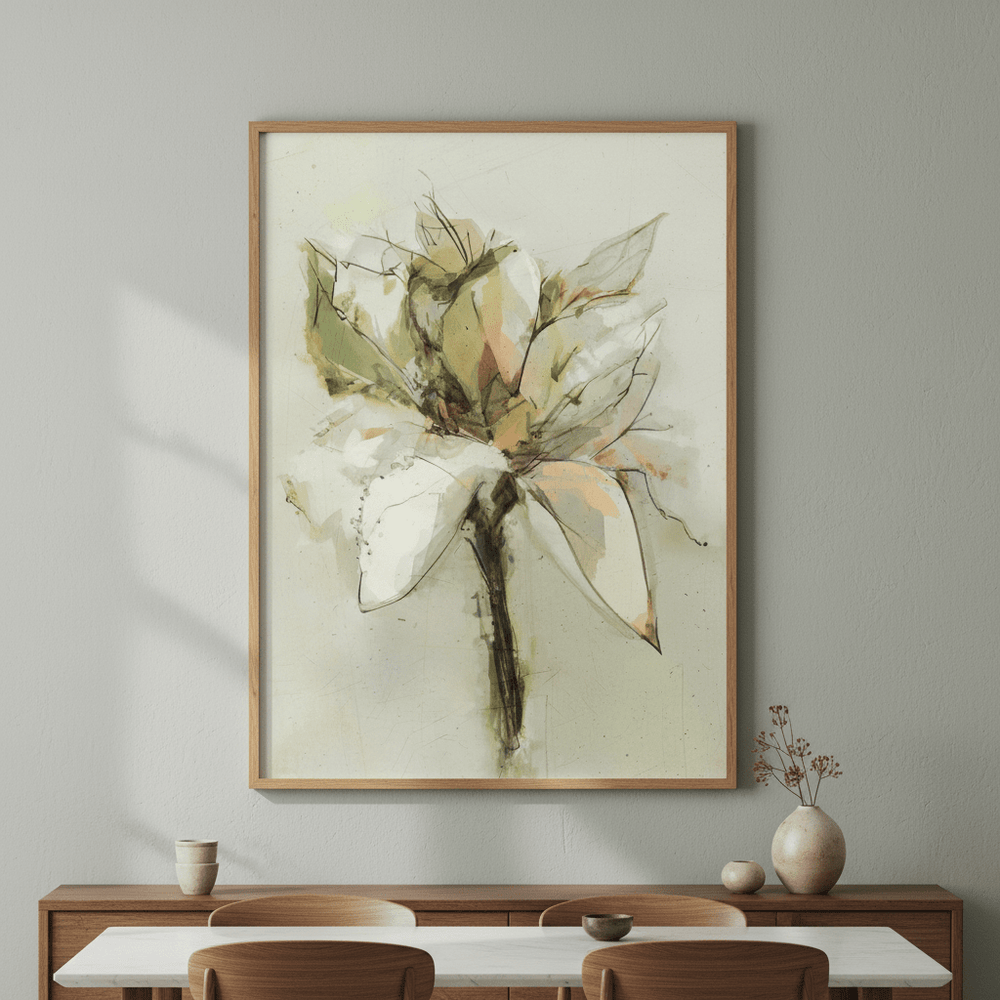 Green Bloom by Deer Muskeeter wall - art - picture - poster