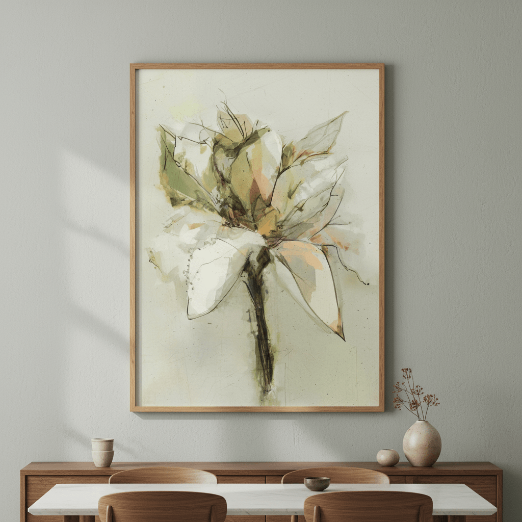 Green Bloom by Deer Muskeeter wall - art - picture - poster