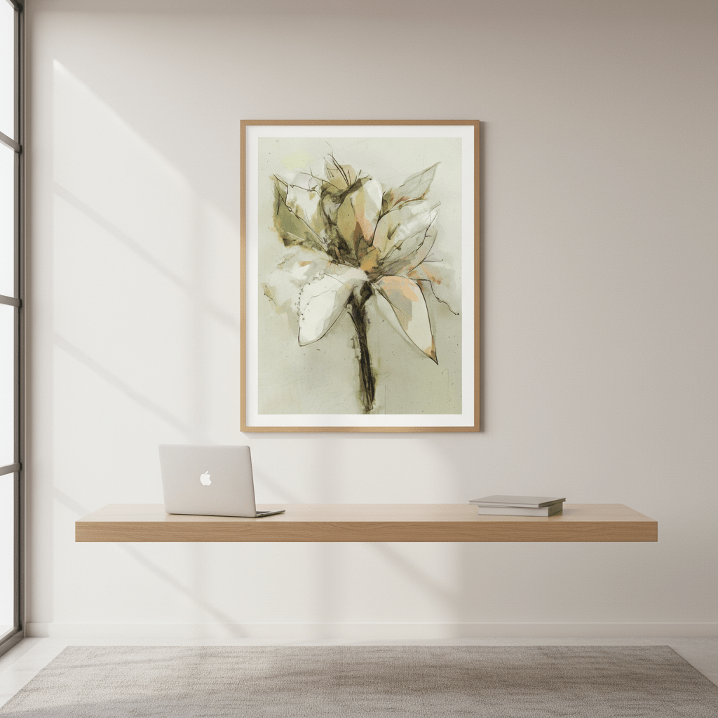 Green Bloom by Deer Muskeeter wall - art - picture - poster