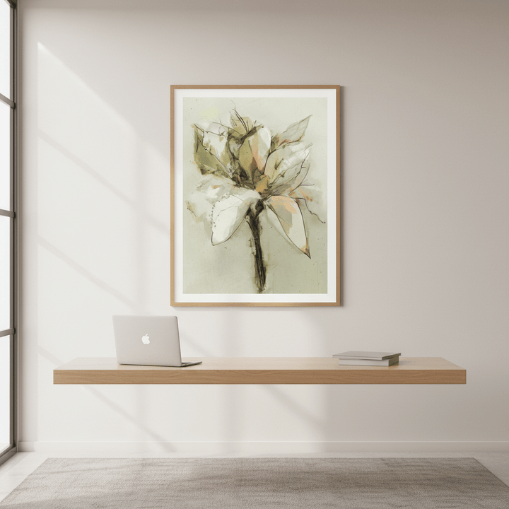 Green Bloom by Deer Muskeeter wall - art - picture - poster