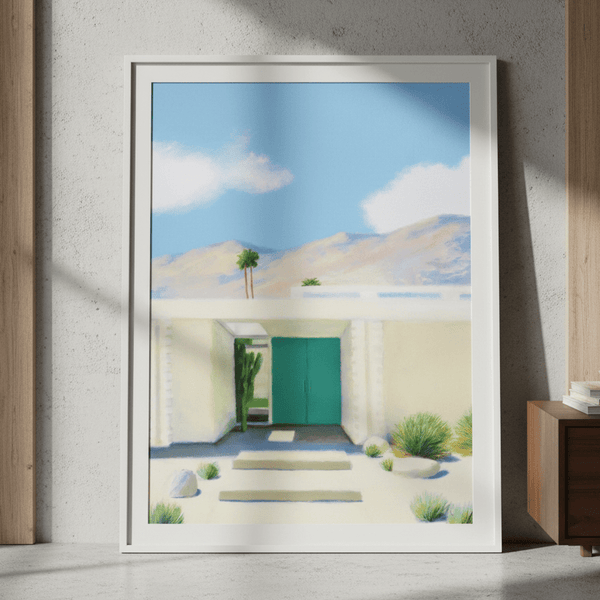 Green Blue Door by Ieva Baklane