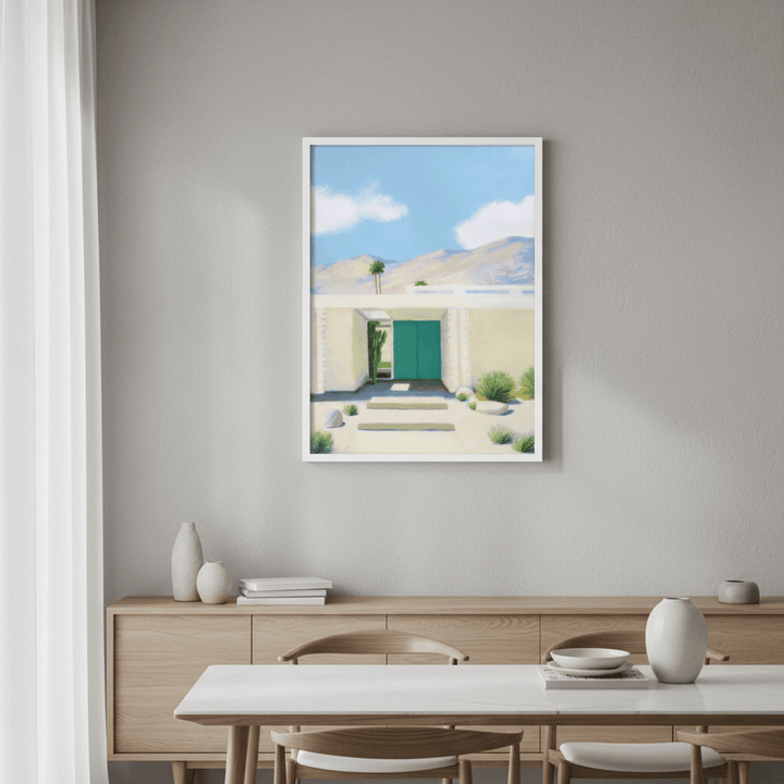 Green Blue Door by Ieva Baklane wall - art - picture - poster