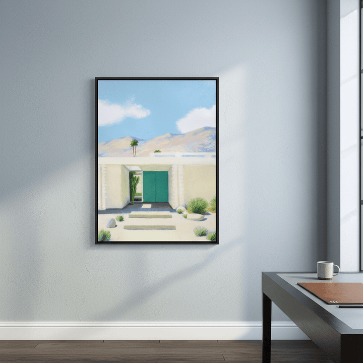 Green Blue Door by Ieva Baklane wall - art - picture - poster