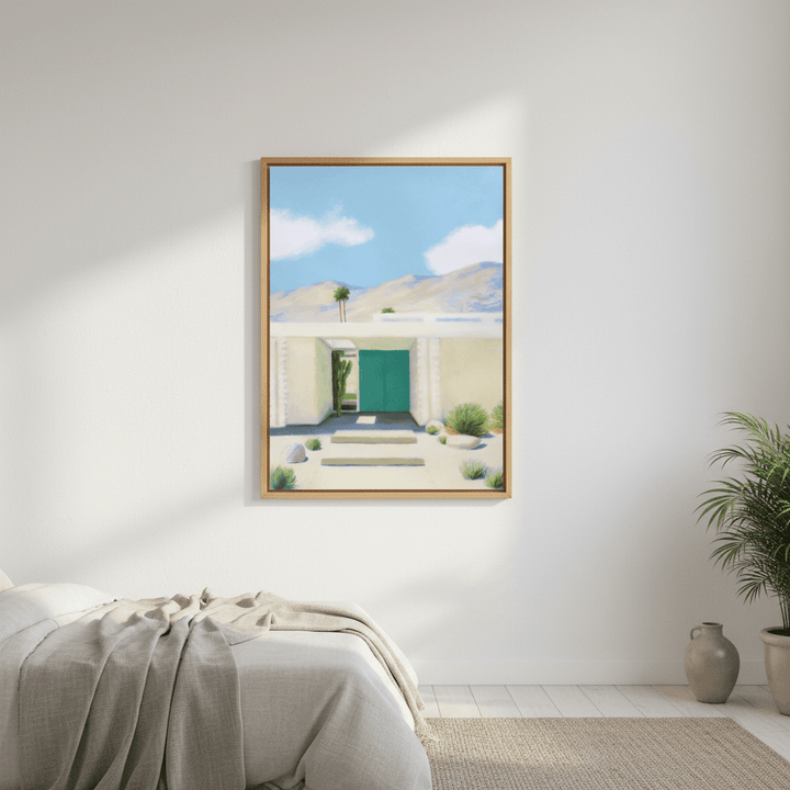 Green Blue Door by Ieva Baklane wall - art - picture - poster