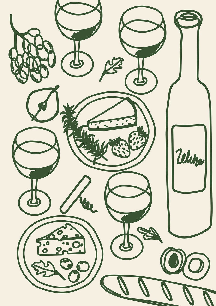 Green Bonjour Food Mix Wall Art