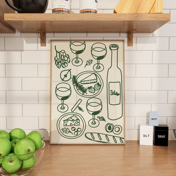 Green Bonjour Food Mix Wall Art