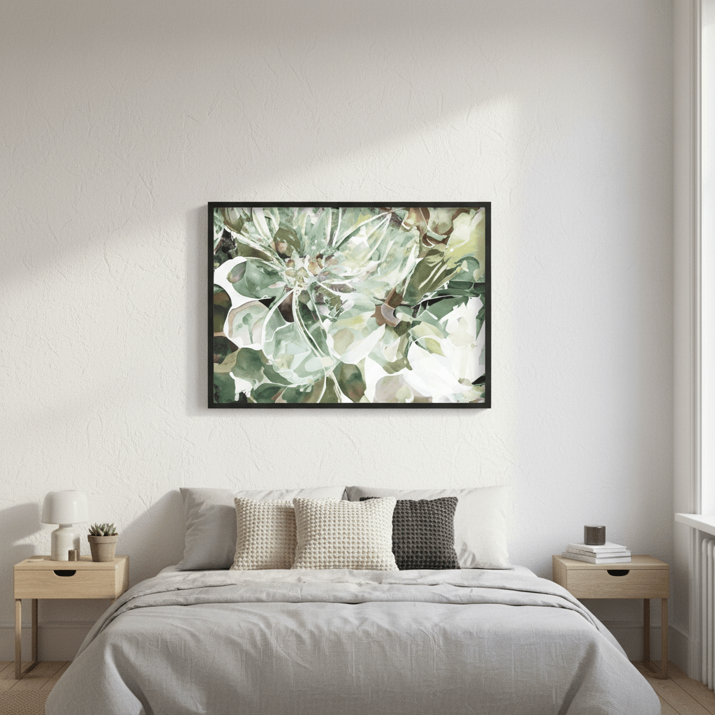 Green Daisy by Deer Muskeeter wall - art - picture - poster