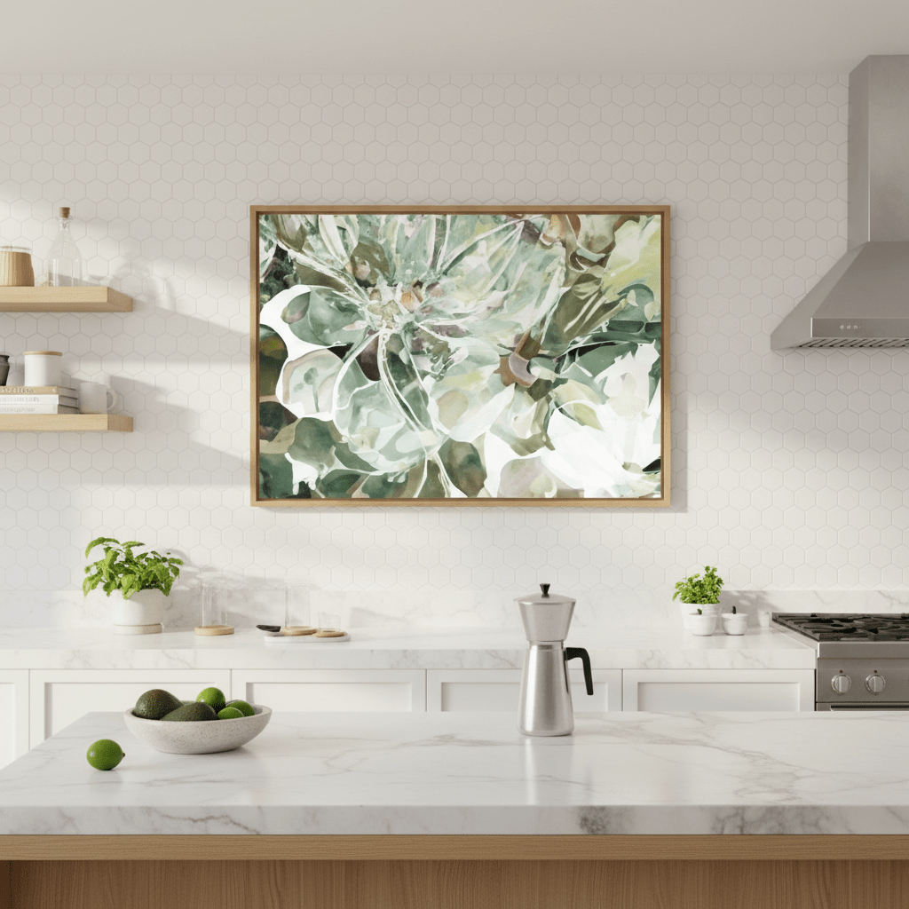 Green Daisy by Deer Muskeeter wall - art - picture - poster